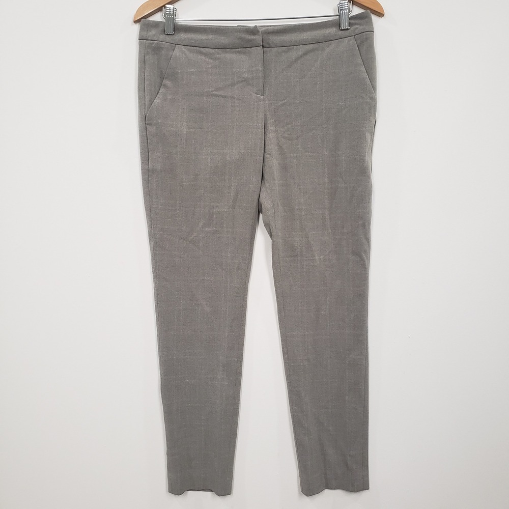 Amanda + Chelsea Dress Pants Womens 4P Gray Tapered‎ Slim Fit Trousers Office
